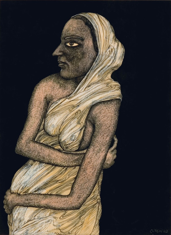 Pregnant Widow - Homage to Bhopal by Jogen Chowdhury