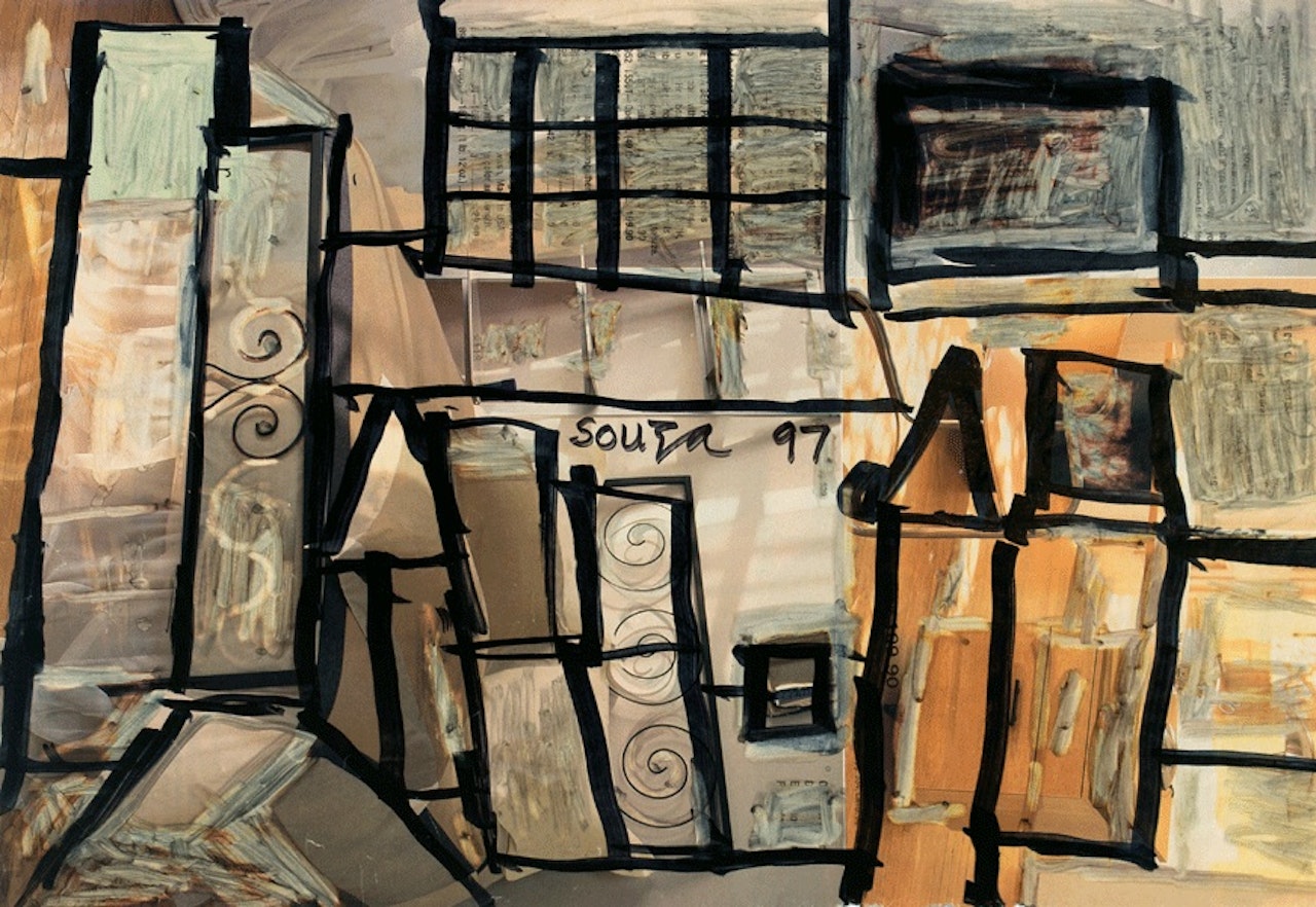 UNTITLED (HOUSES) by Francis Newton Souza