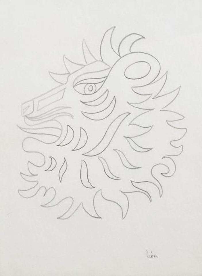 Leo (Study for a jewel of the signs of the zodiac for the FRED house) by Jean Cocteau