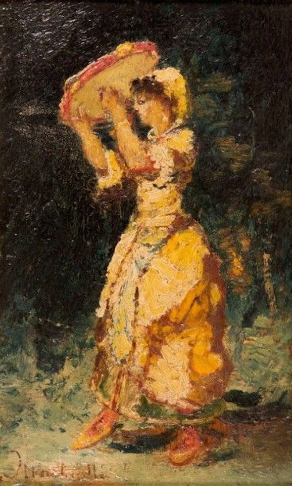 Gypsy. by Adolphe Monticelli