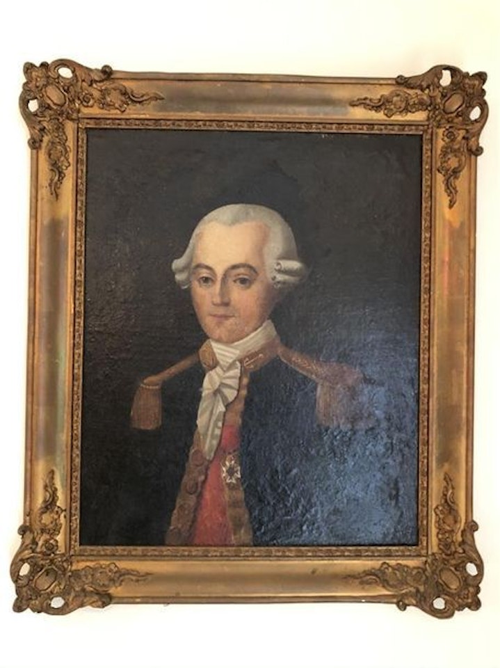 Portrait of a naval officer carrying the cross of the Holy Spirit by French School