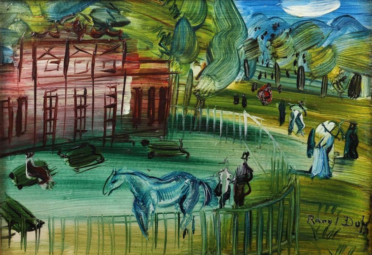 “The Paddock at Chantilly” by Raoul Dufy
