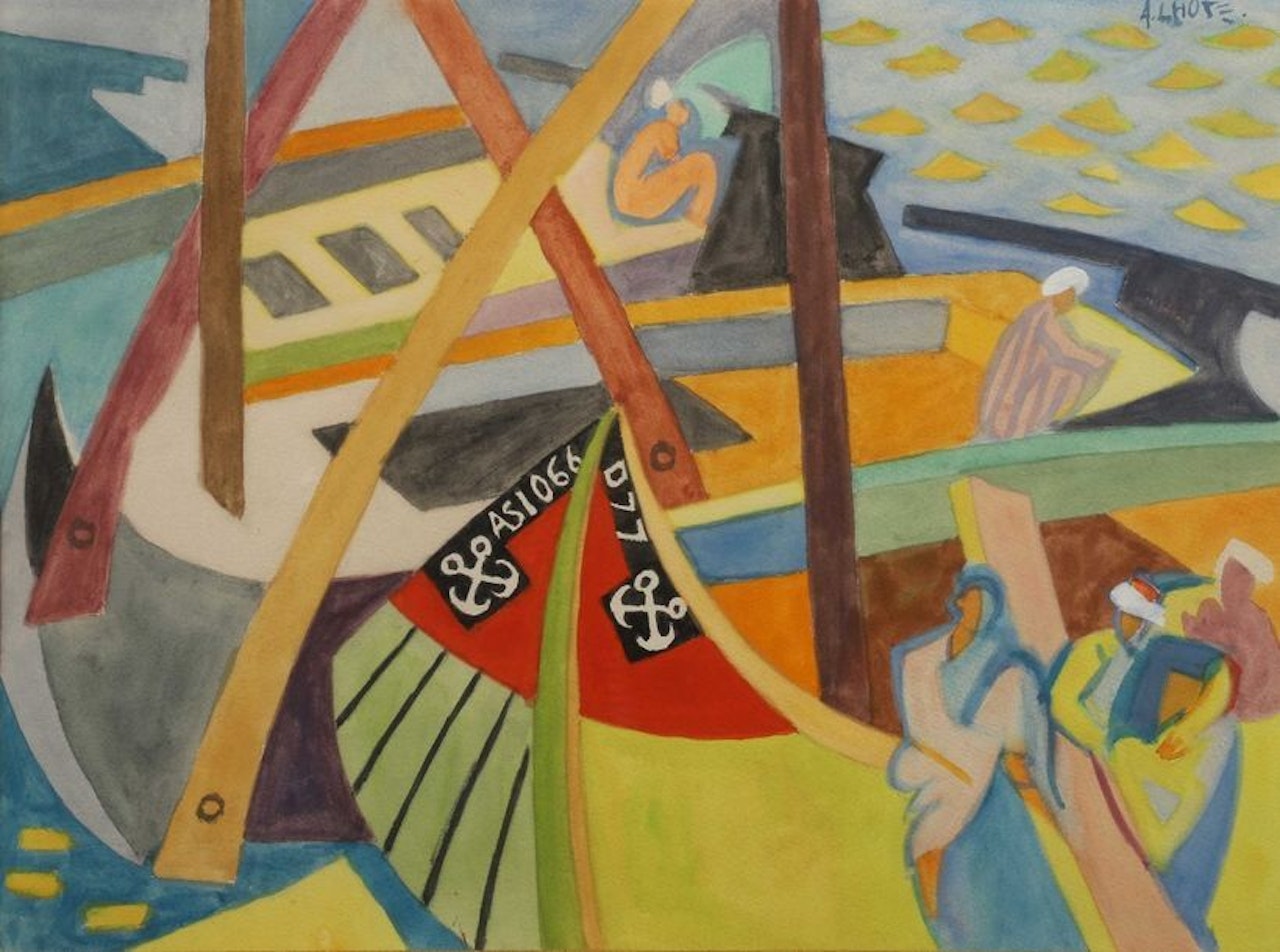 "Feluccas in Egypt, circa 1951-52" by André Lhote