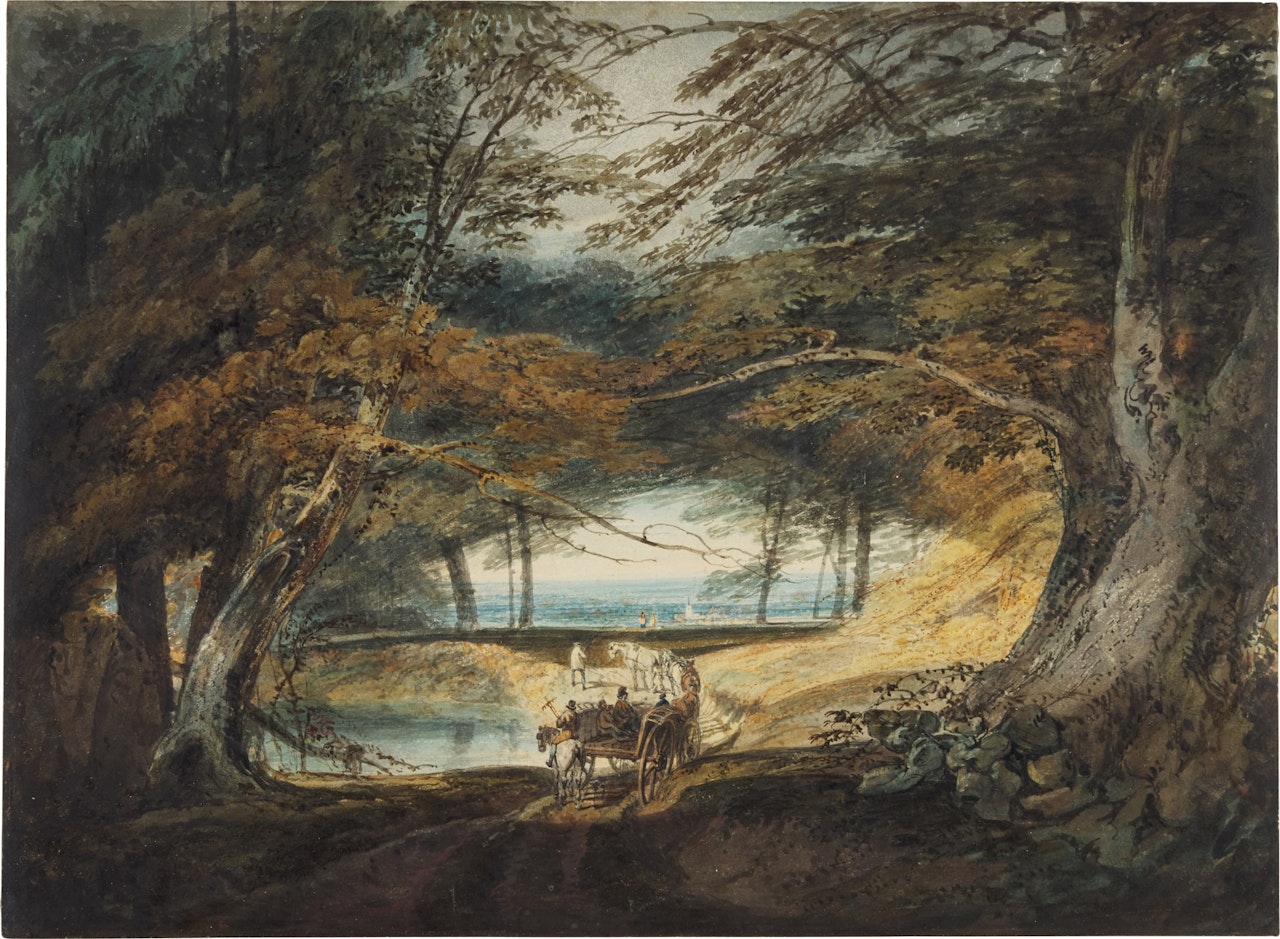 The pack waggon, going through Bagley wood, looking towards Abingdon, Oxfordshire by Joseph Mallord William Turner