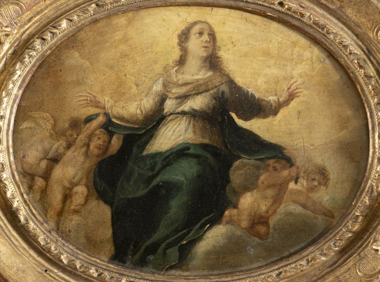 Virgin in glory by French School