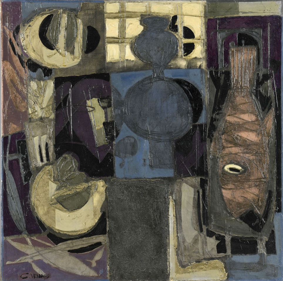 Fish with blue vase by Claude Venard