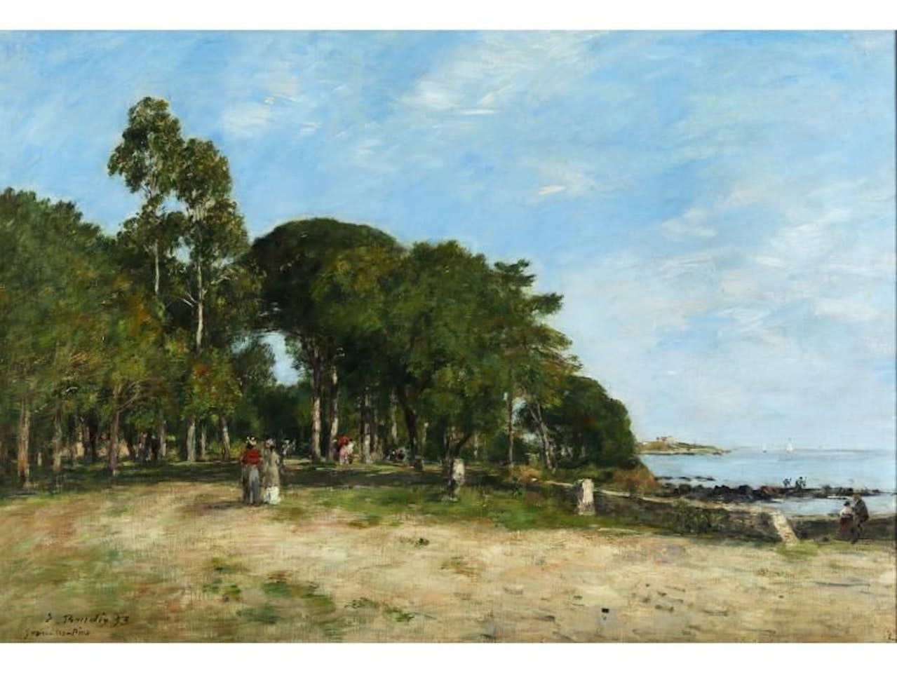 Juan-les-Pins, la promenade et la baie by Eugène Boudin