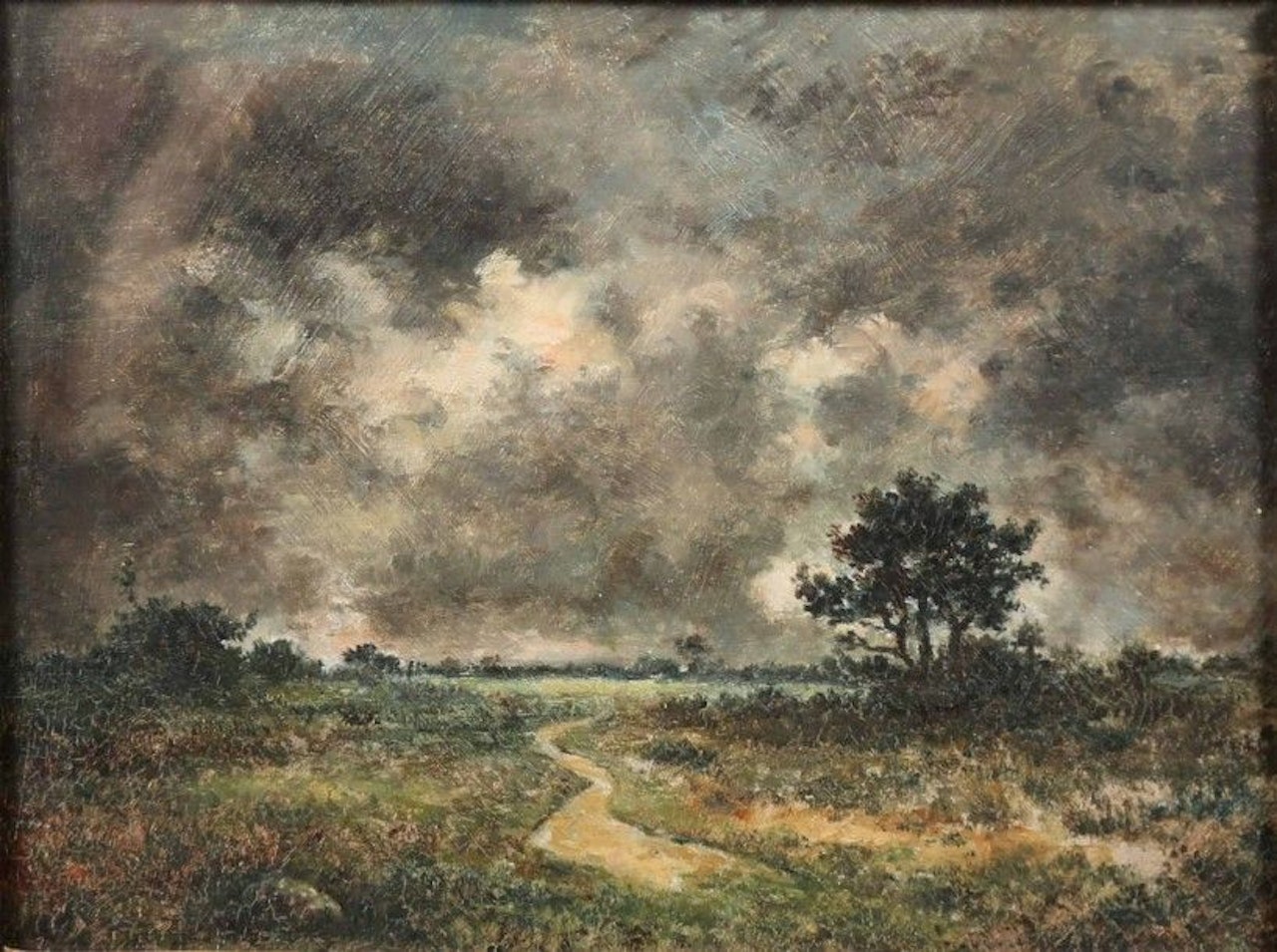 Stormy landscape (Sologne or Berry?) by Théodore Rousseau