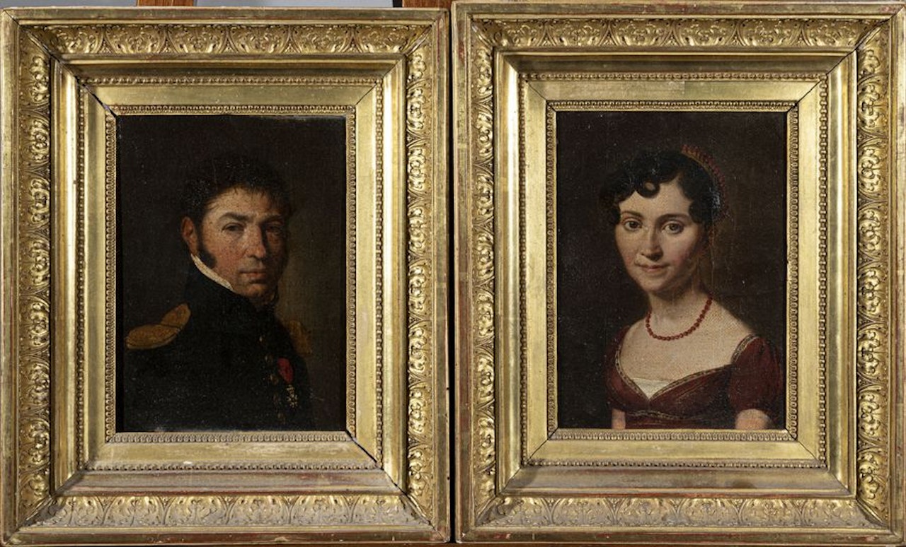 Portrait of Chevalier Jacques TEULE (1768-1832) and his wife née Jeanne GRAVEROLLE (dates unknown) by Louis-Leopold Boilly