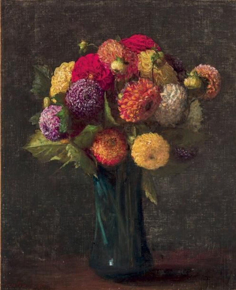 Dahlias by Henri Fantin-Latour