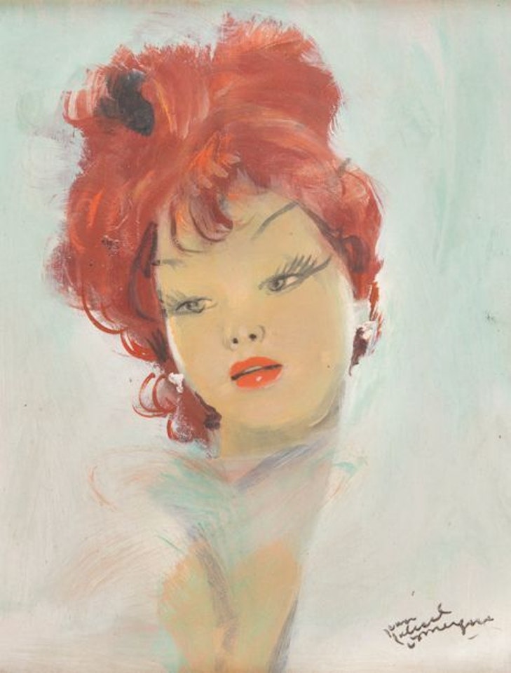 Elégante rousse by Jean Gabriel Domergue