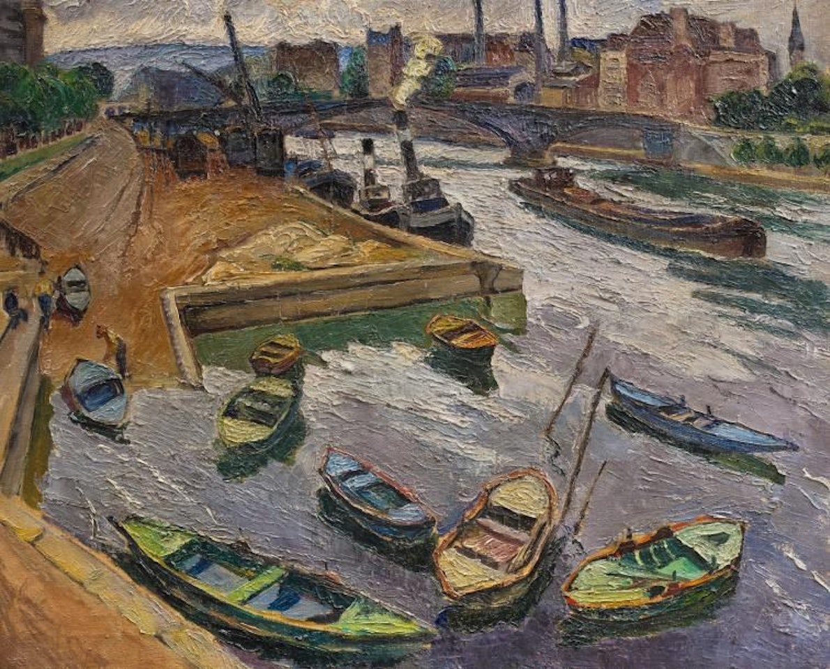 Péniches sur la Seine by Mela Muter