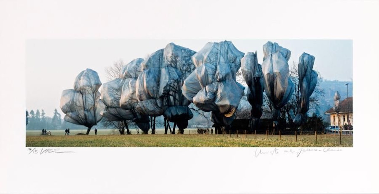 Wrapped Trees, Fondation Beyeler, Suisse by Christo