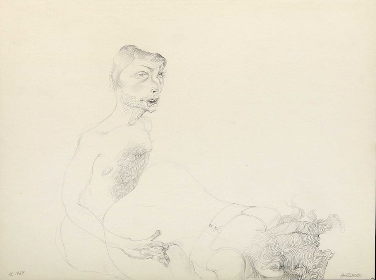"Erotic scene" by Hans Bellmer