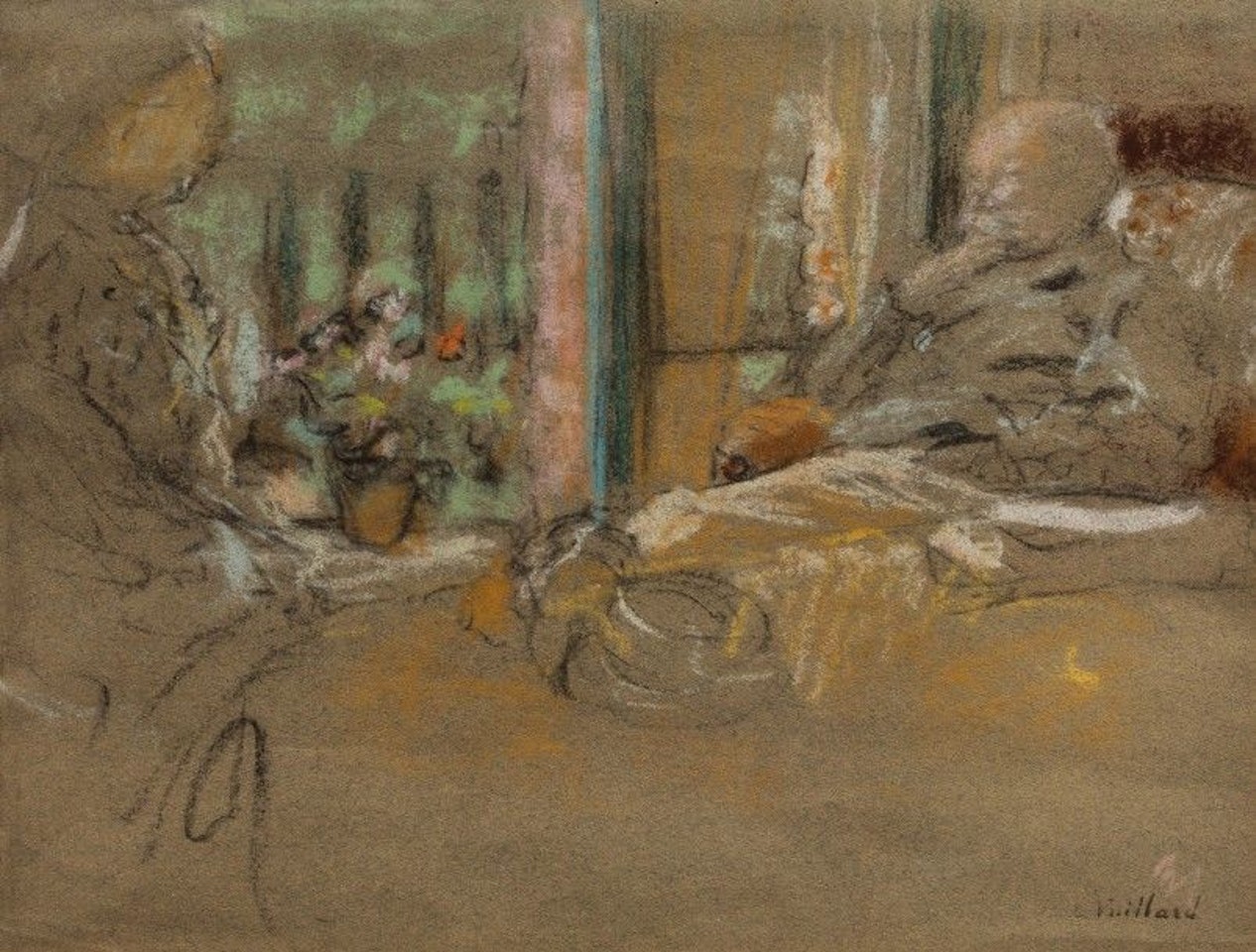 Devant la fenétre à Vaucresson by Édouard Vuillard