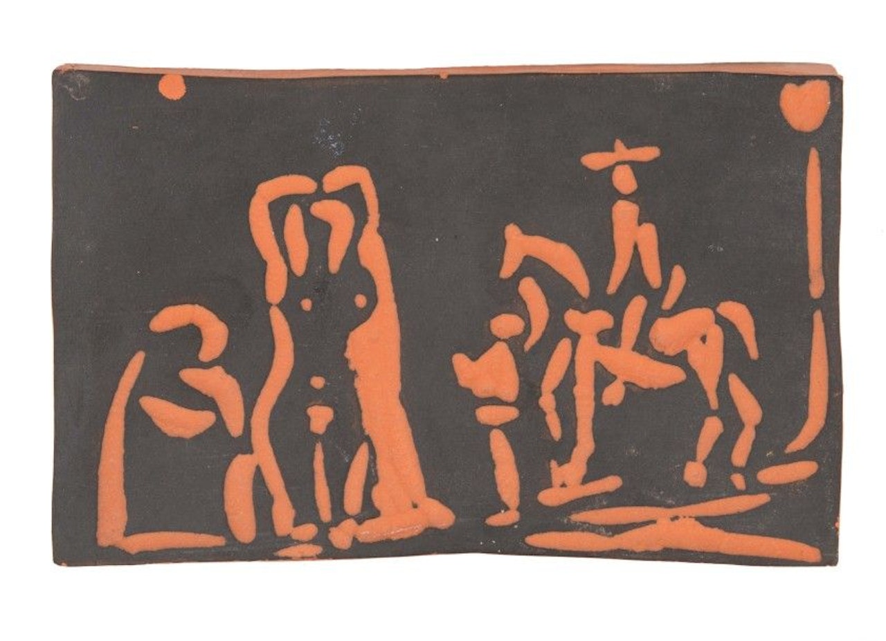 Personnages et cavalier (A.R. 540) by Pablo Picasso