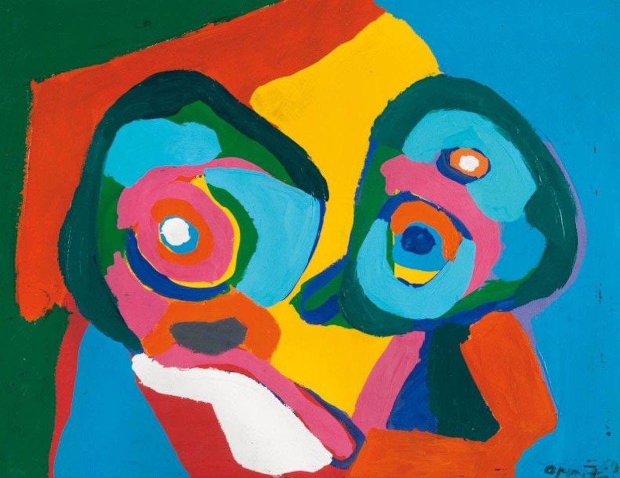 Deux personnages by Karel Appel