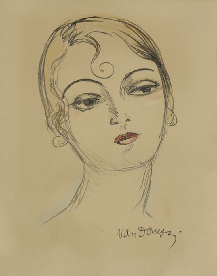 Jeune femme aux cheveux bouclés by Kees van Dongen