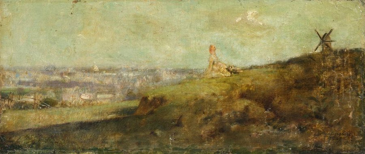 Vue de la butte Montmartre by French School