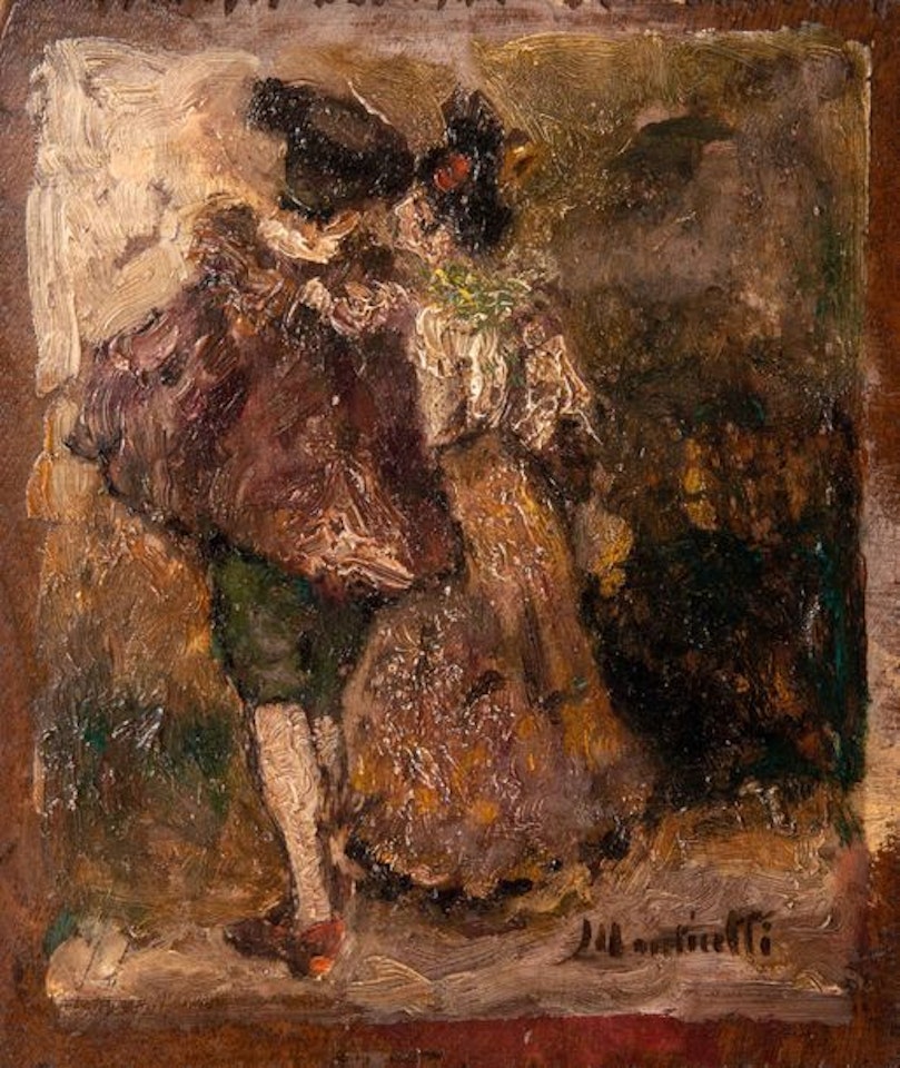 Gallant scene by Adolphe Monticelli