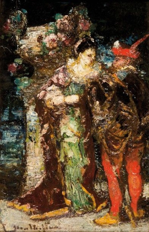 The conversation by Adolphe Monticelli