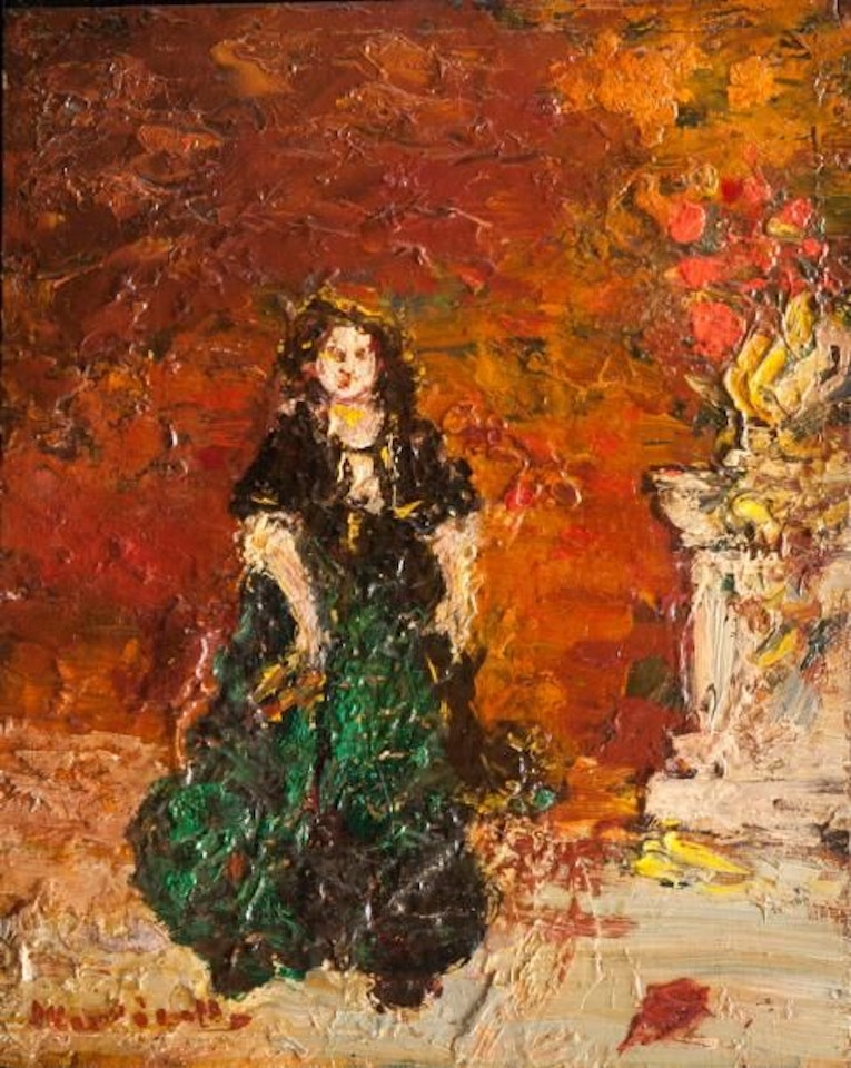 Young woman by Adolphe Monticelli