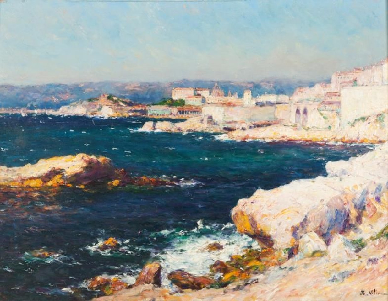 The corniche in Marseille in high winds by Jean Baptiste Olive