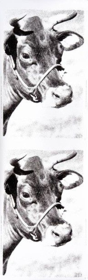 Double Cow Wallpaper by Andy Warhol