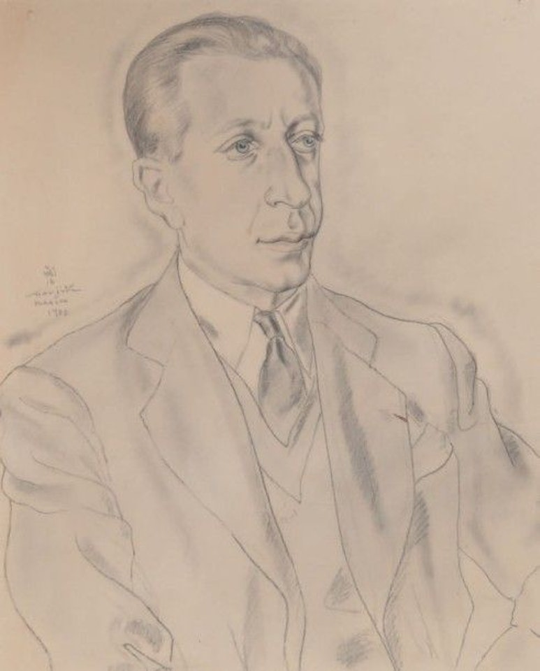 Portrait de Louis Alleq by Leonard Tsuguharu Foujita