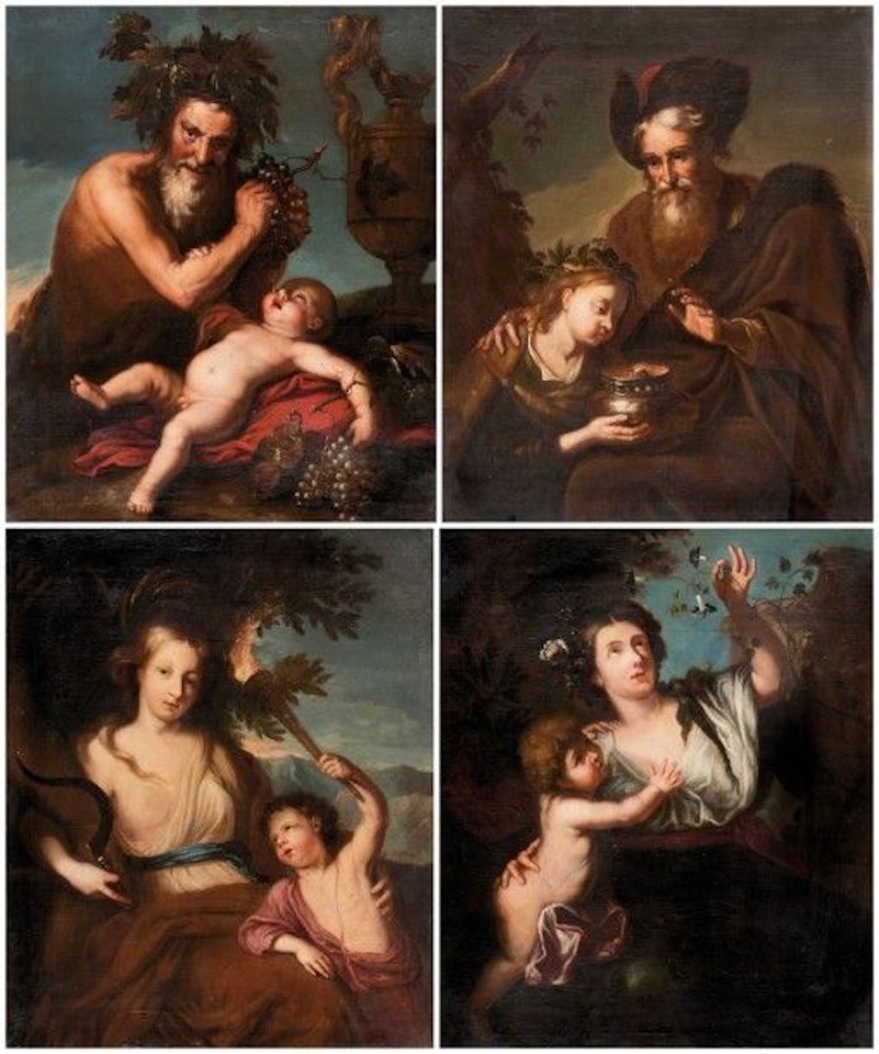 The four seasons: Autumn, Winter, Spring, Summer. by Venetian School