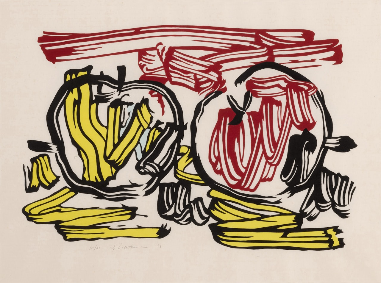 Red Apple and Yellow Apple (Corlett 197) by Roy Lichtenstein