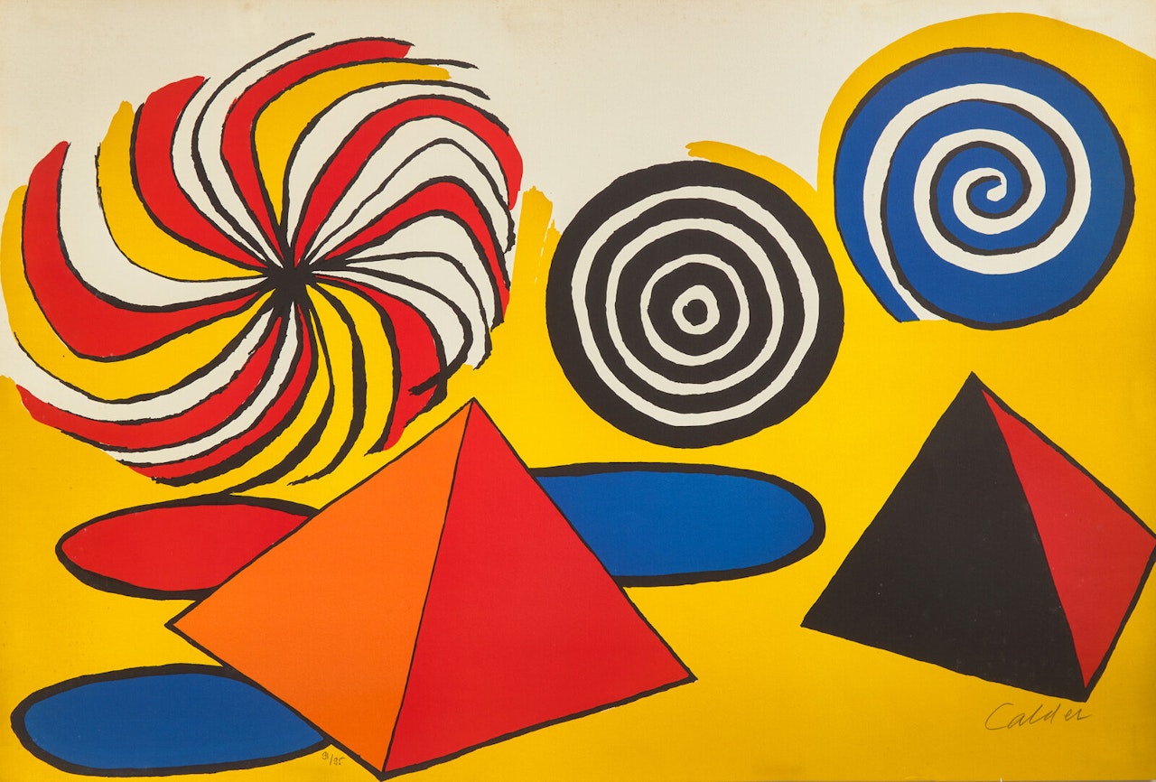 Untitled (Pinwheels and Pyramids) by Alexander Calder