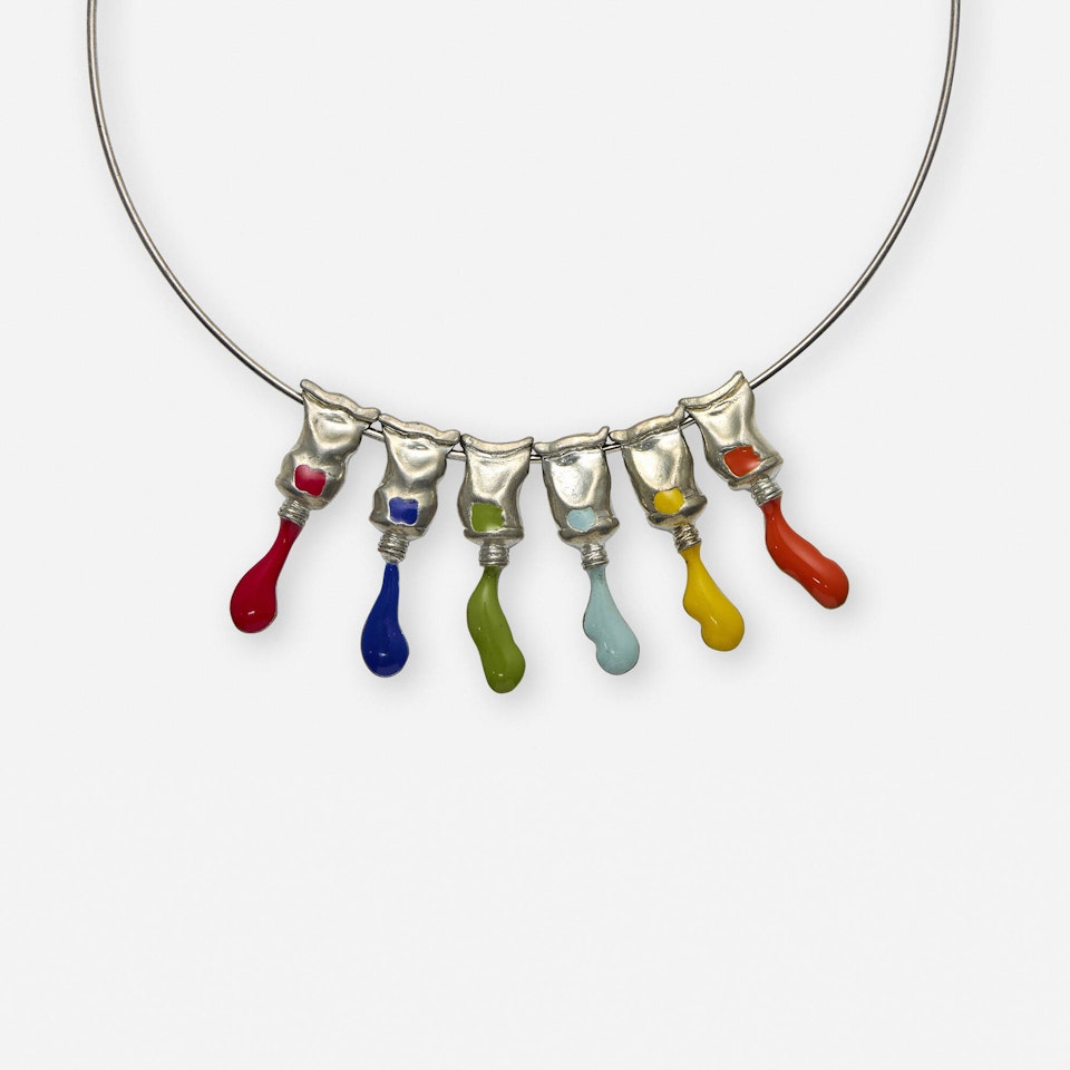 "Paint Tube" necklace by Arman