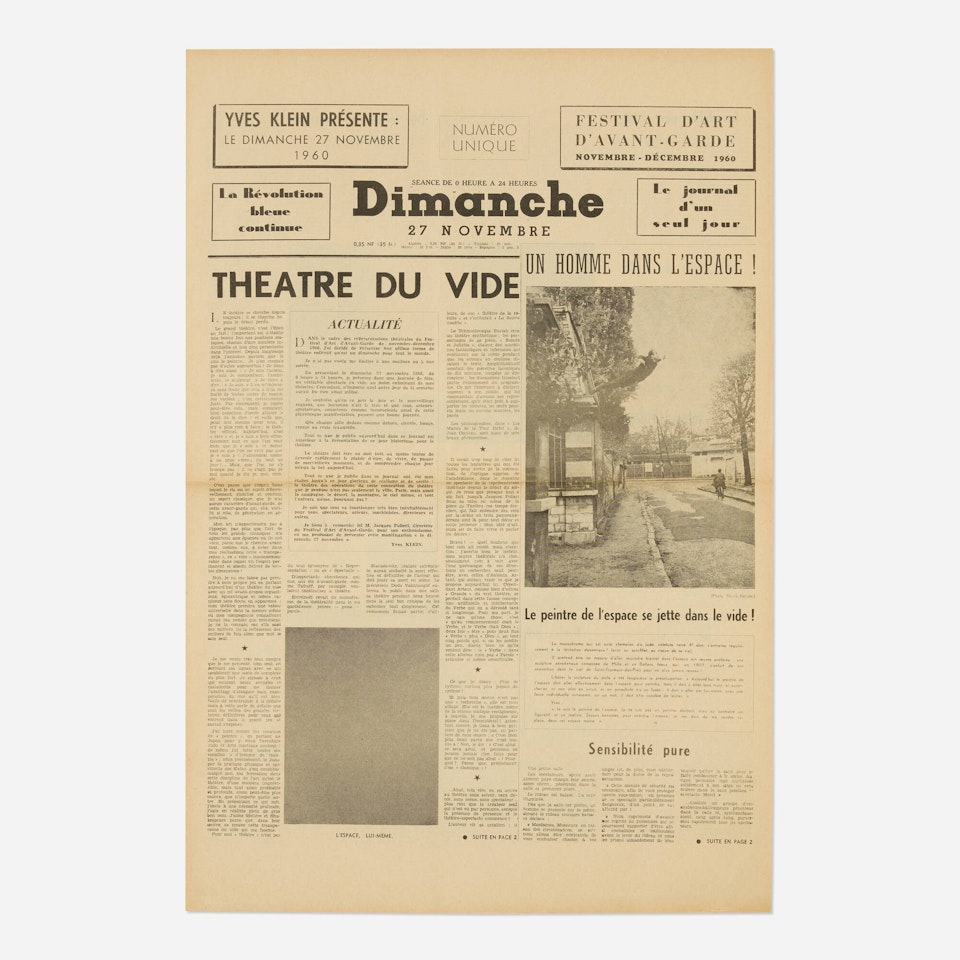 Le Dimanche 27 Novembre 1960 by Yves Klein