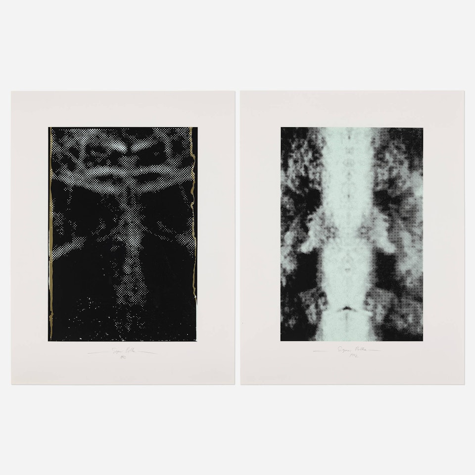Spiegelung I; Spiegelung II (two works) by Sigmar Polke