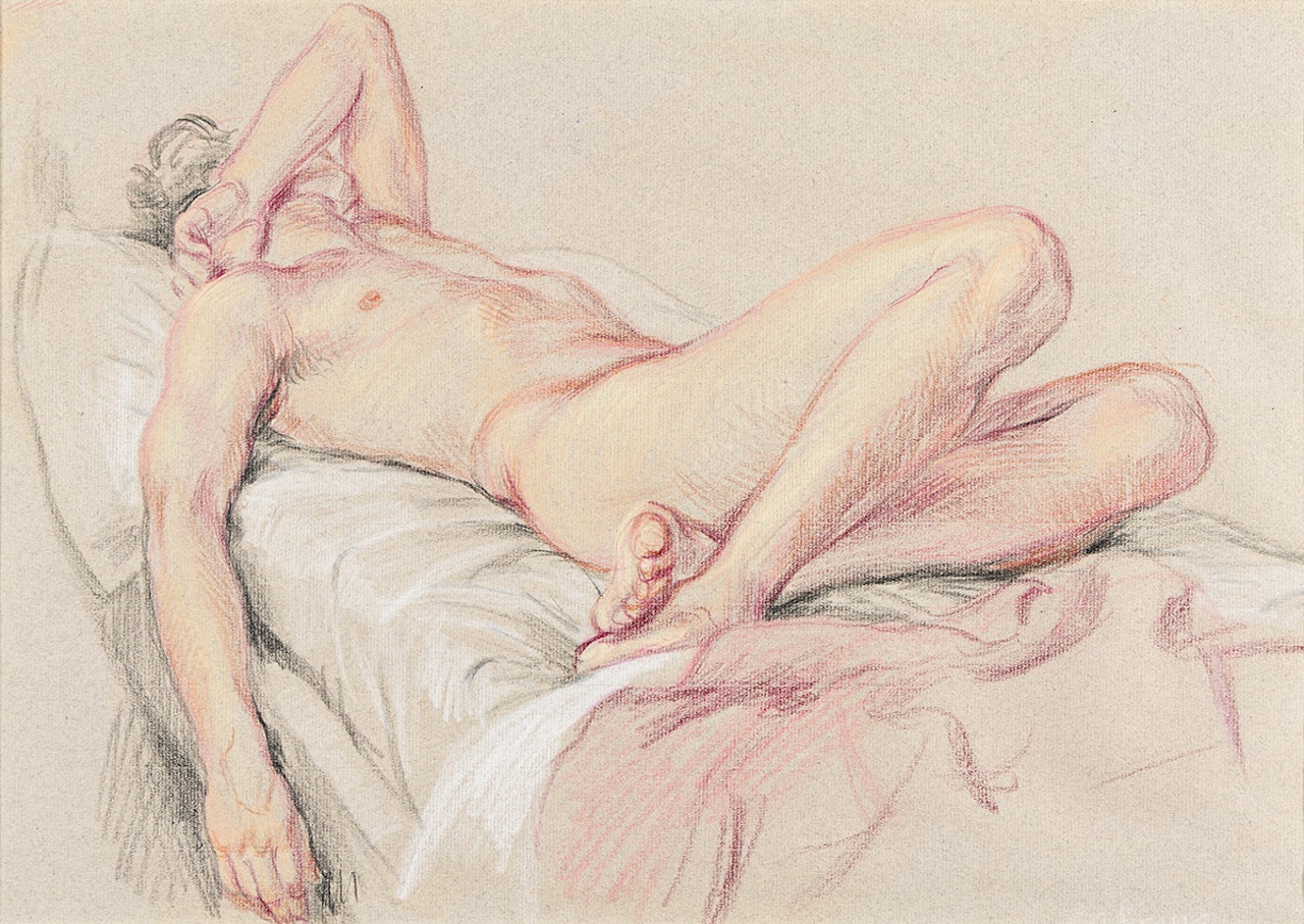 Untitled (Reclining Nude). by Paul Cadmus