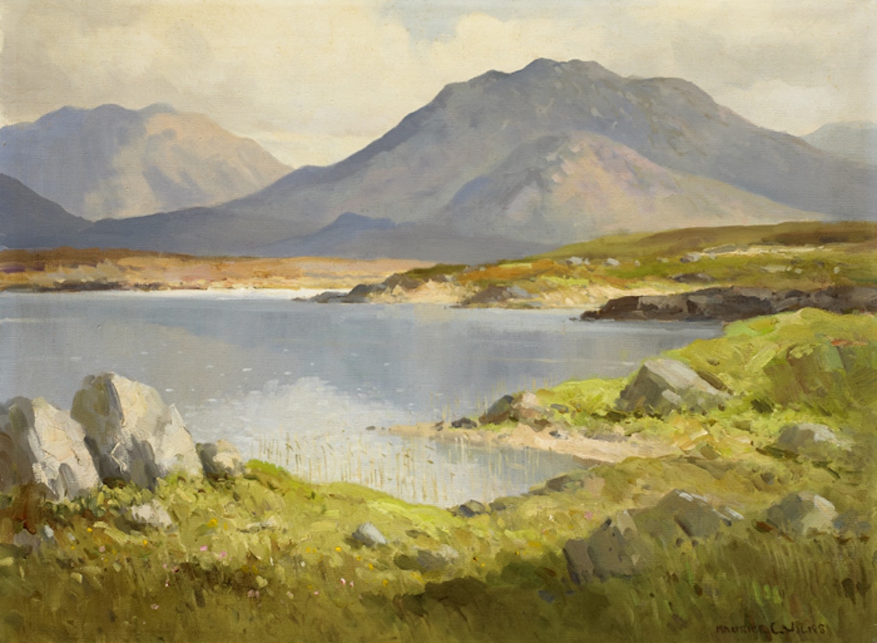 PEACEFUL MORNING, BALLINAHINCH, CONNEMARA by Maurice Canning Wilks