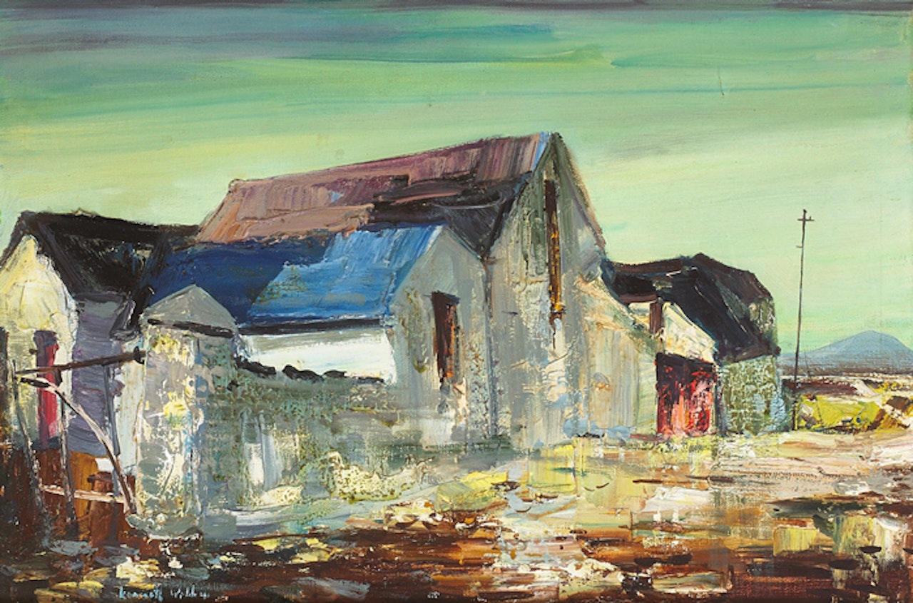LANDSCAPE AFTER RAIN [COTTAGE AT ROUNDSTONE] by Kenneth Webb