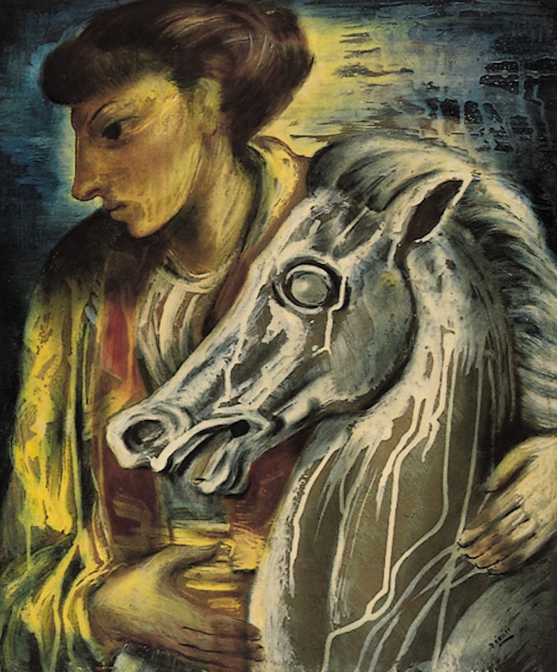 BOY WITH PEGASUS Boy with horse by Daniel O'Neill