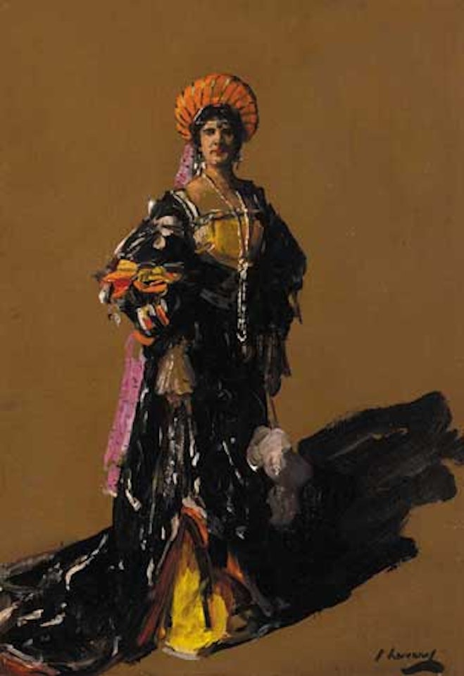 MISS FLORA LION IN PERIOD COSTUME by John Lavery