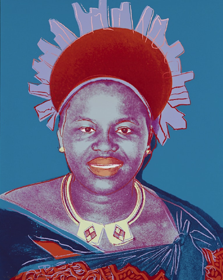 QUEEN NTOMBI TWALA OF SWAZILAND [FROM REIGNING QUEENS SERIES] by Andy Warhol