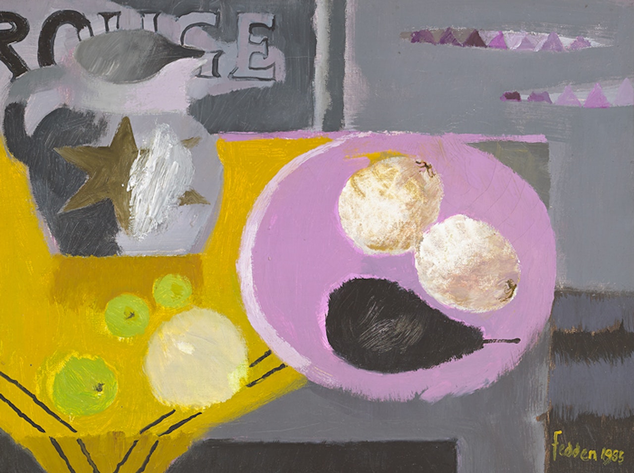 STILL LIFE WITH FRUIT AND JUG by Mary Fedden