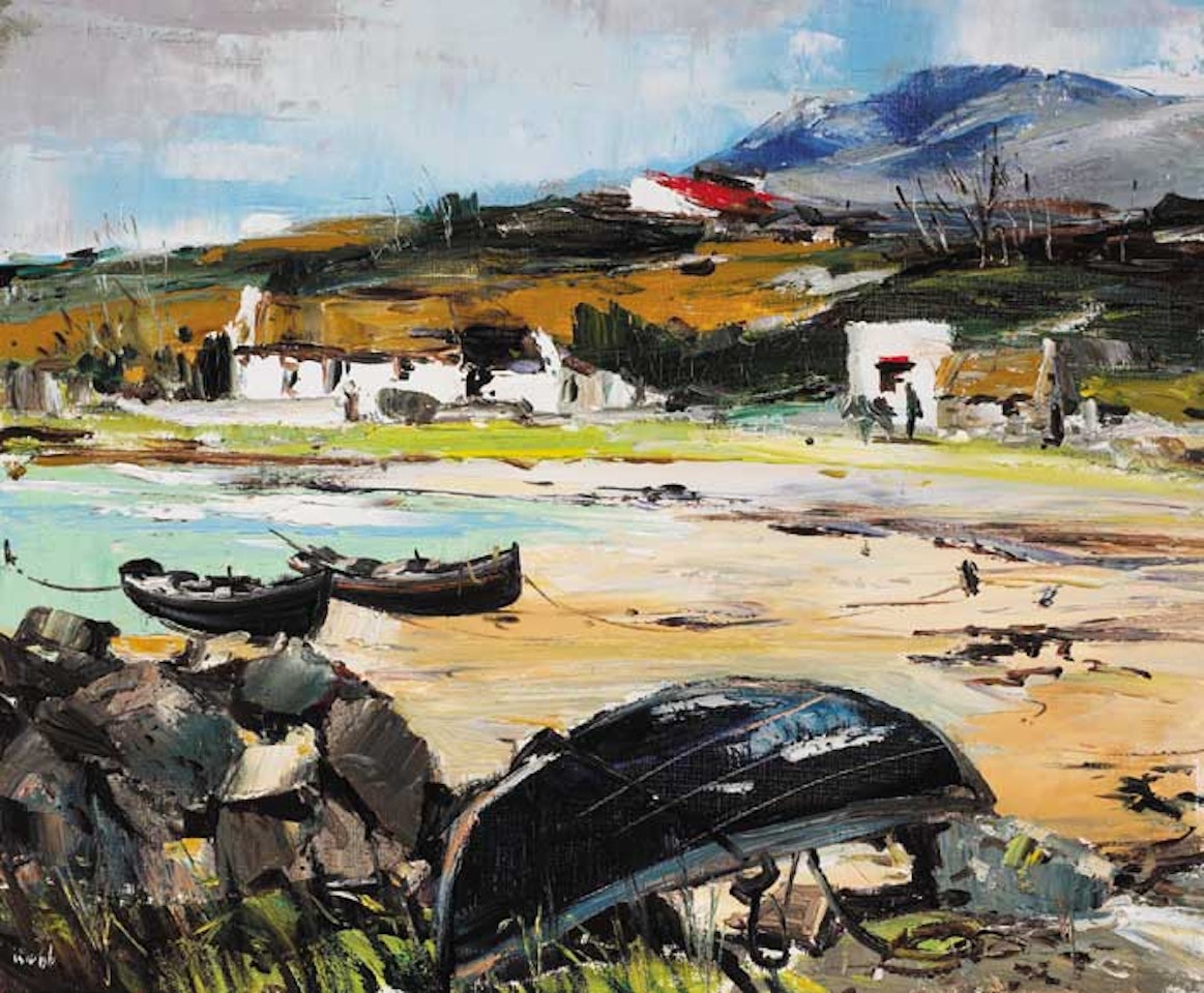 BLACK CURRACHS, ERRELOUGH, CONNEMARA by Kenneth Webb