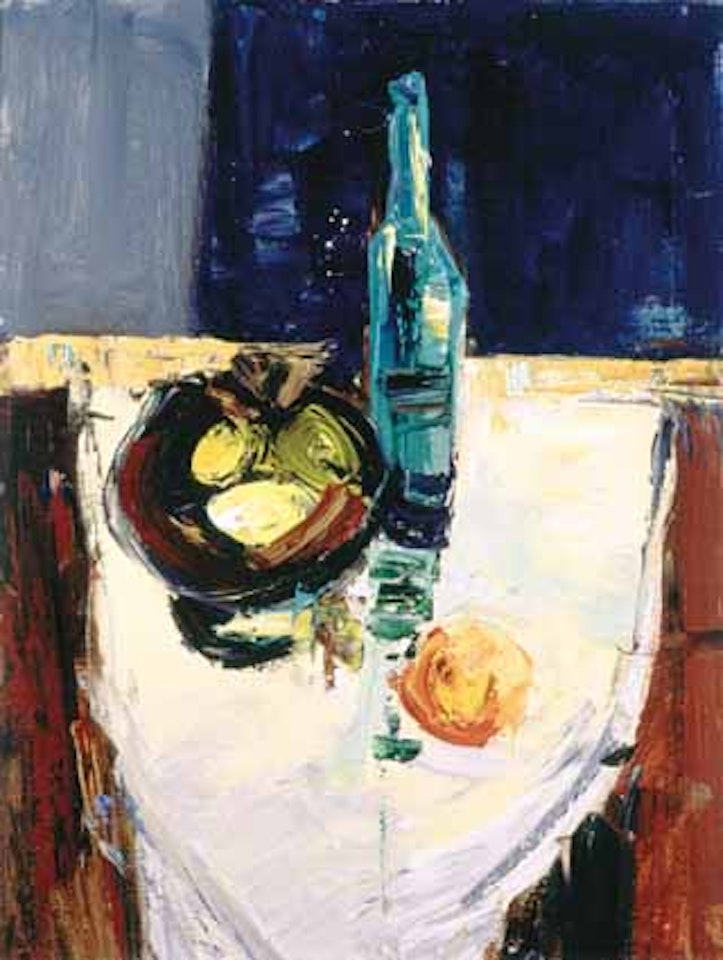 STILL LIFE WITH WINE BOTTLE by Kenneth Webb