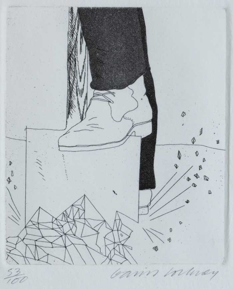 DIGGING UP GLASS by David Hockney