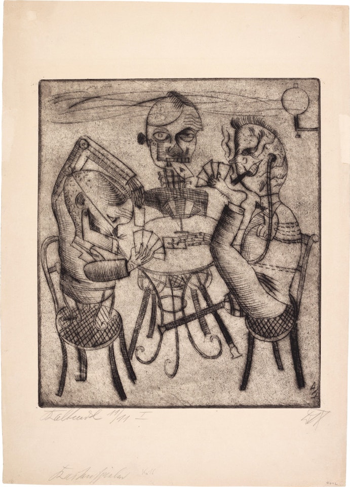Kartenspieler (K. 16) by Otto Dix