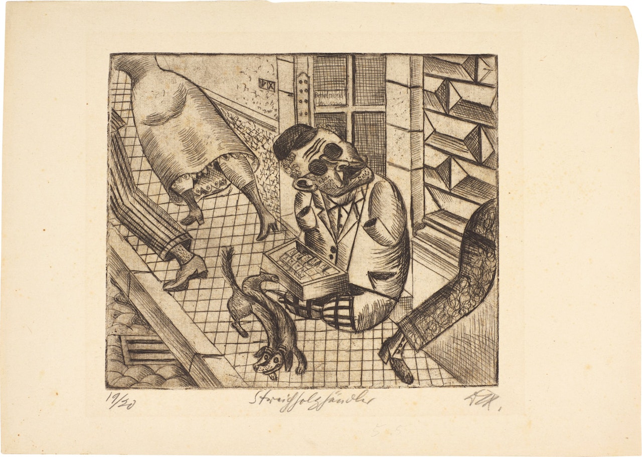 Streichholzhändler (K. 11II) by Otto Dix