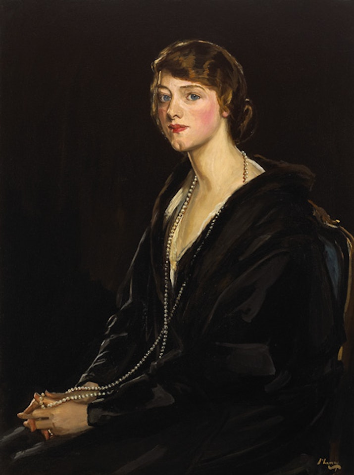 PORTRAIT OF MRS E. BOWEN-DAVIES by John Lavery
