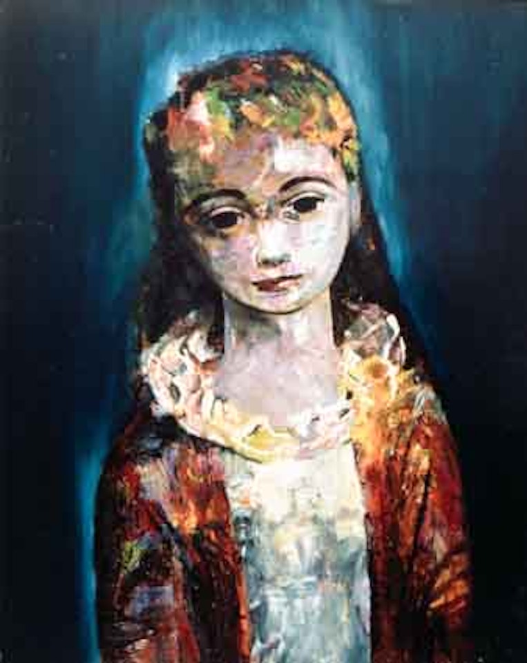 GIRL IN A TURQOUISE DRESS AND A RED JACKET by Daniel O'Neill