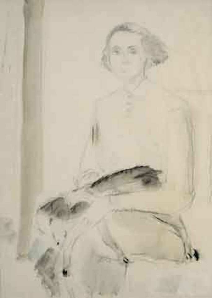 MOILA POWELL WITH DOG by Norah McGuinness